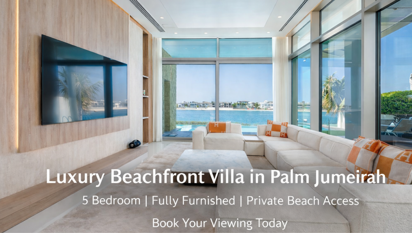 Luxury Villa for Rent in Palm Jumeirah Dubai – Beachfront 5 Bedroom Villa
