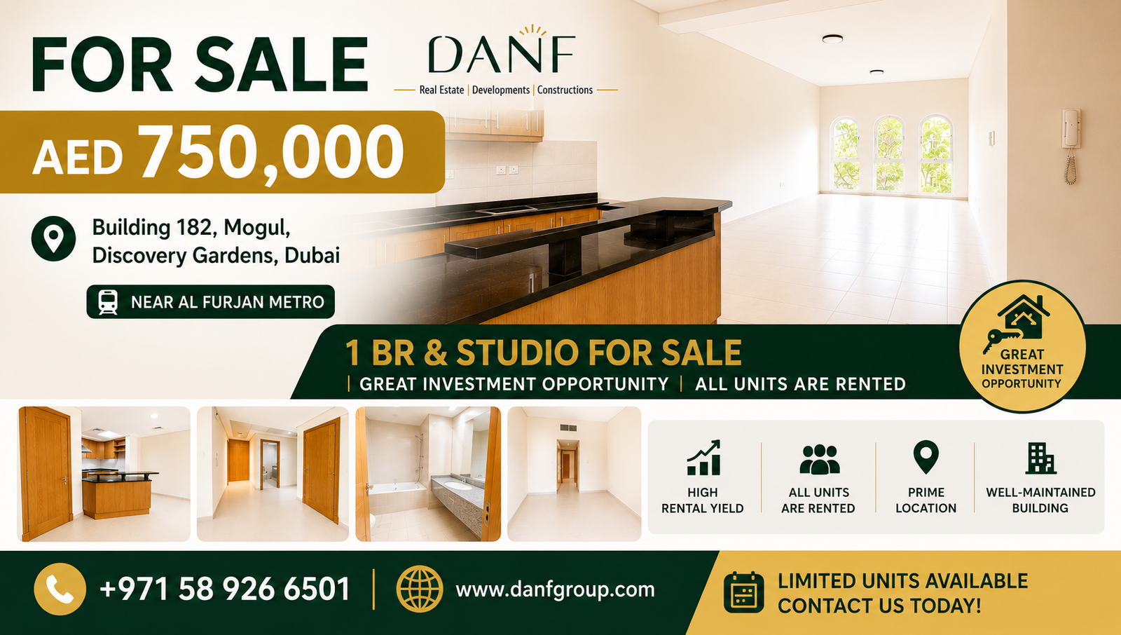 Discovery Gardens Apartments for Sale | Studio & 1 BHK Units Near Al Furjan Metro