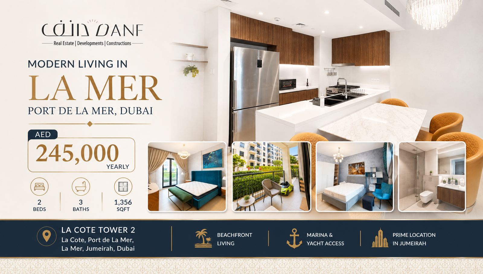 2-Bedroom Apartment for Rent in La Cote Tower 2, Port de La Mer