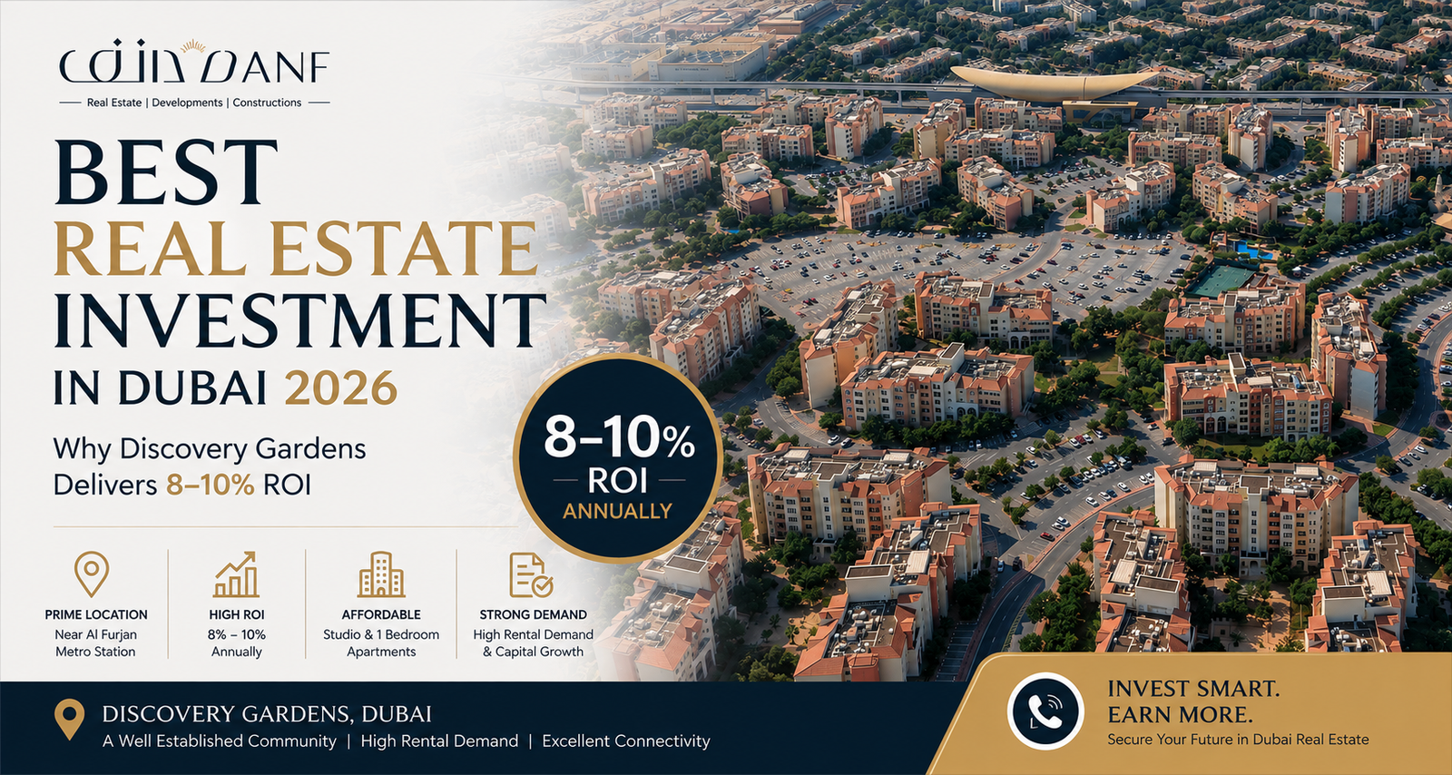 Best Real Estate Investment in Dubai 2026: Why Discovery Gardens Delivers 8–10% ROI