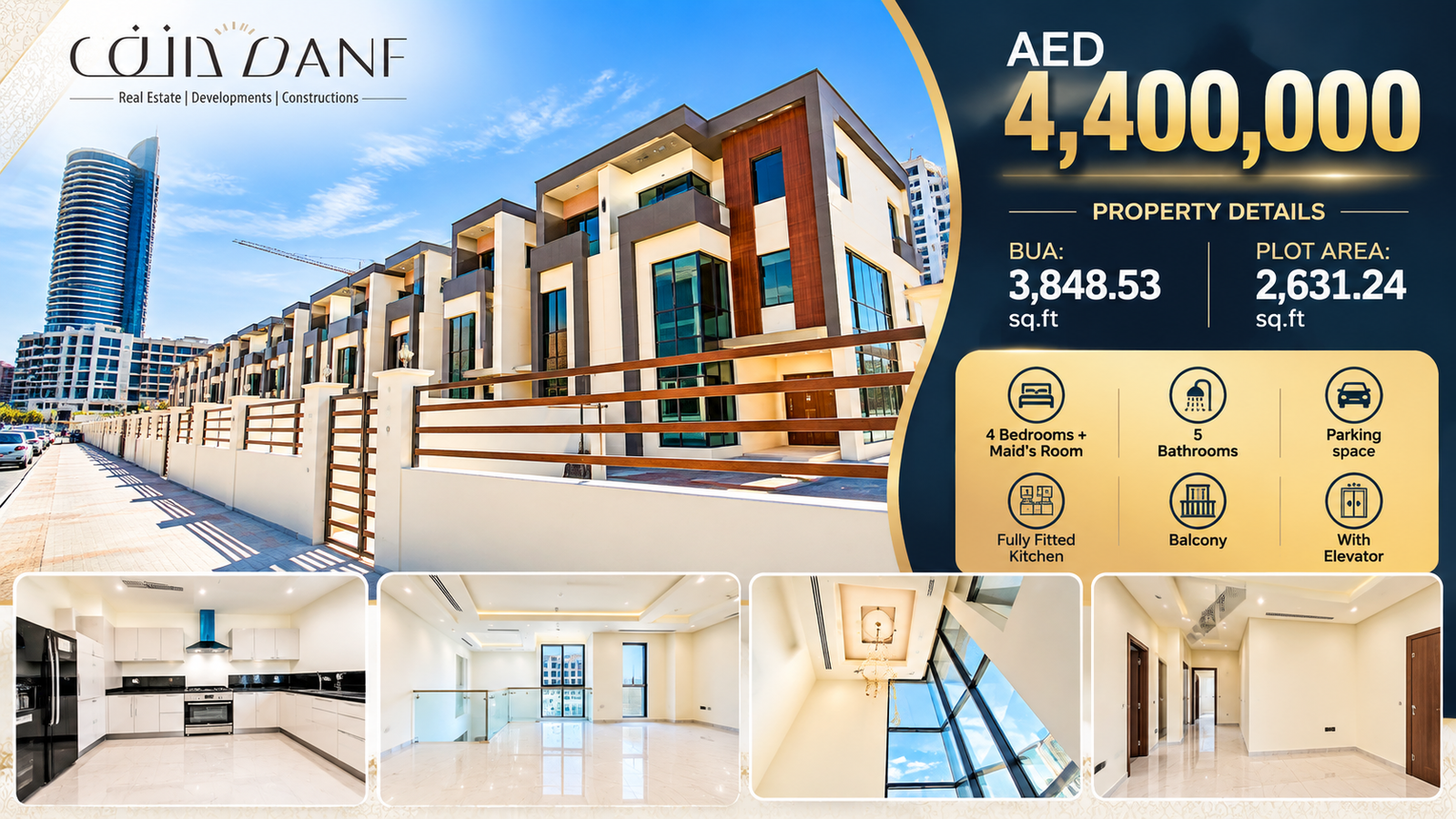 Brand New 4-Bed Villa for Sale in JVC District 14 | AED 4.4M
