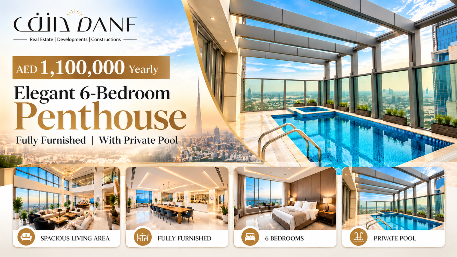 penthouse for rent in amna tower al habtoor city